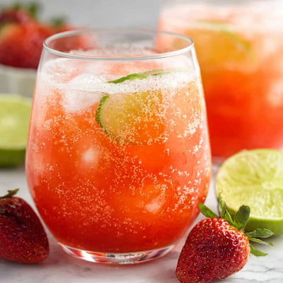 Serve limeade glass